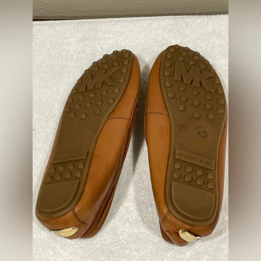 Michael Kors Genuine Leather Loafers In Camel Color Size‎ 7.5